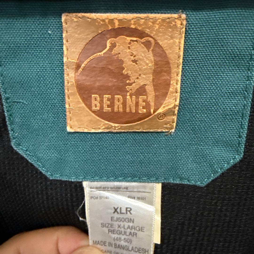BERNE ブルゾン ワークジャケット ダッグジャケット グリーン メンズXL