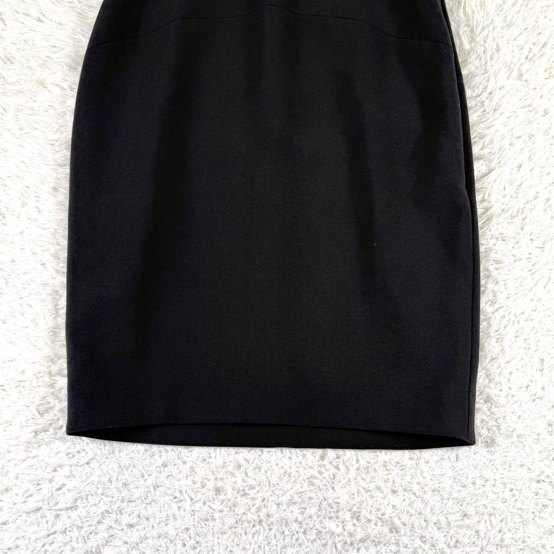 美品✨ ヨーコチャン パール付き ノースリーブワンピース XLサイズ ブラック