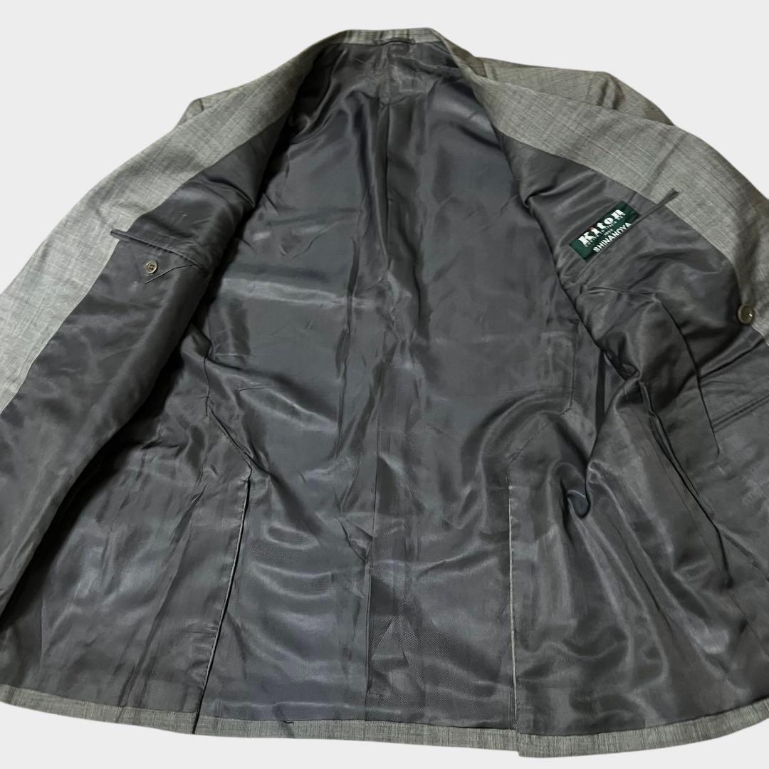 美品 KITON ダブル スーツセットアップ グレンチェック 灰色 Lくらい