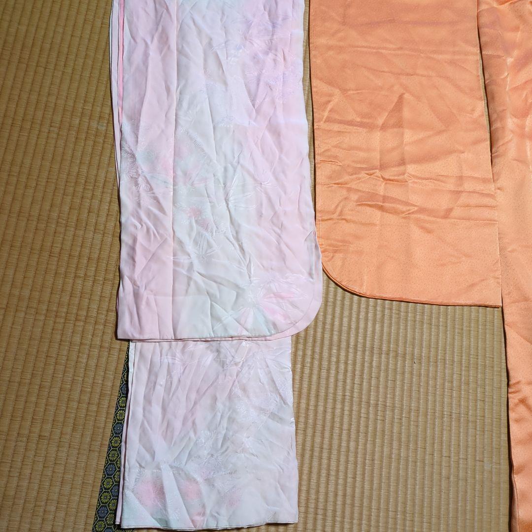 9時までタイムセール新品未使用しつけ糸付き正絹最高級品無地振袖長襦袢付き