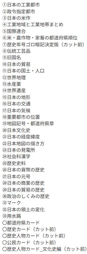 【まとめ買い依頼セール】中学受験暗記カード等　全部入り（算数・国語・理科・社会）