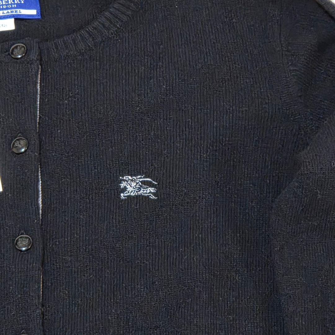 【タグ付き】バーバリー ブルーレーベル 38 羊毛×カシミヤ混 カーディガン