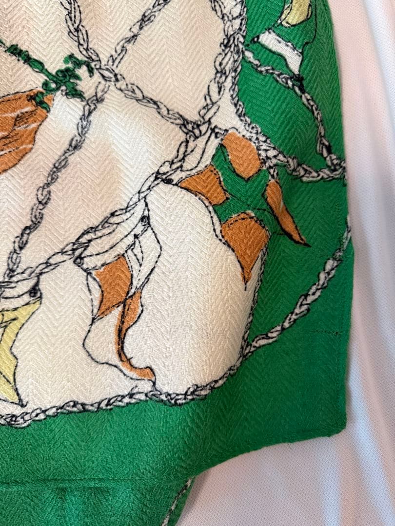 manipuri ウールシルクストールヘリンボーン