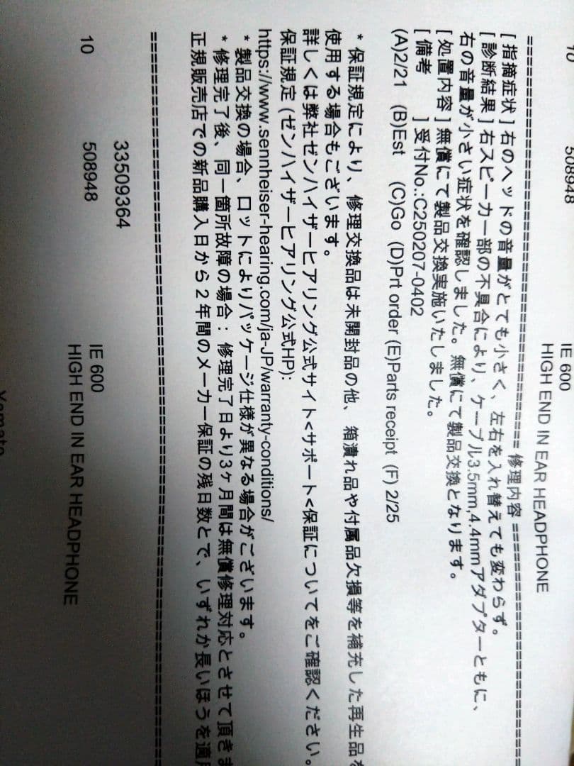 イヤホン Sennheiser IE 600