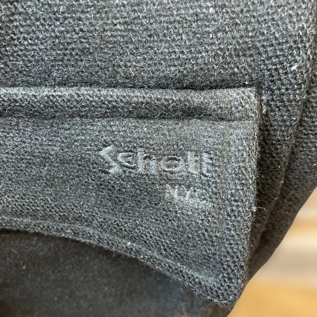 Schott ショット ブラック ダッフルコート T50m