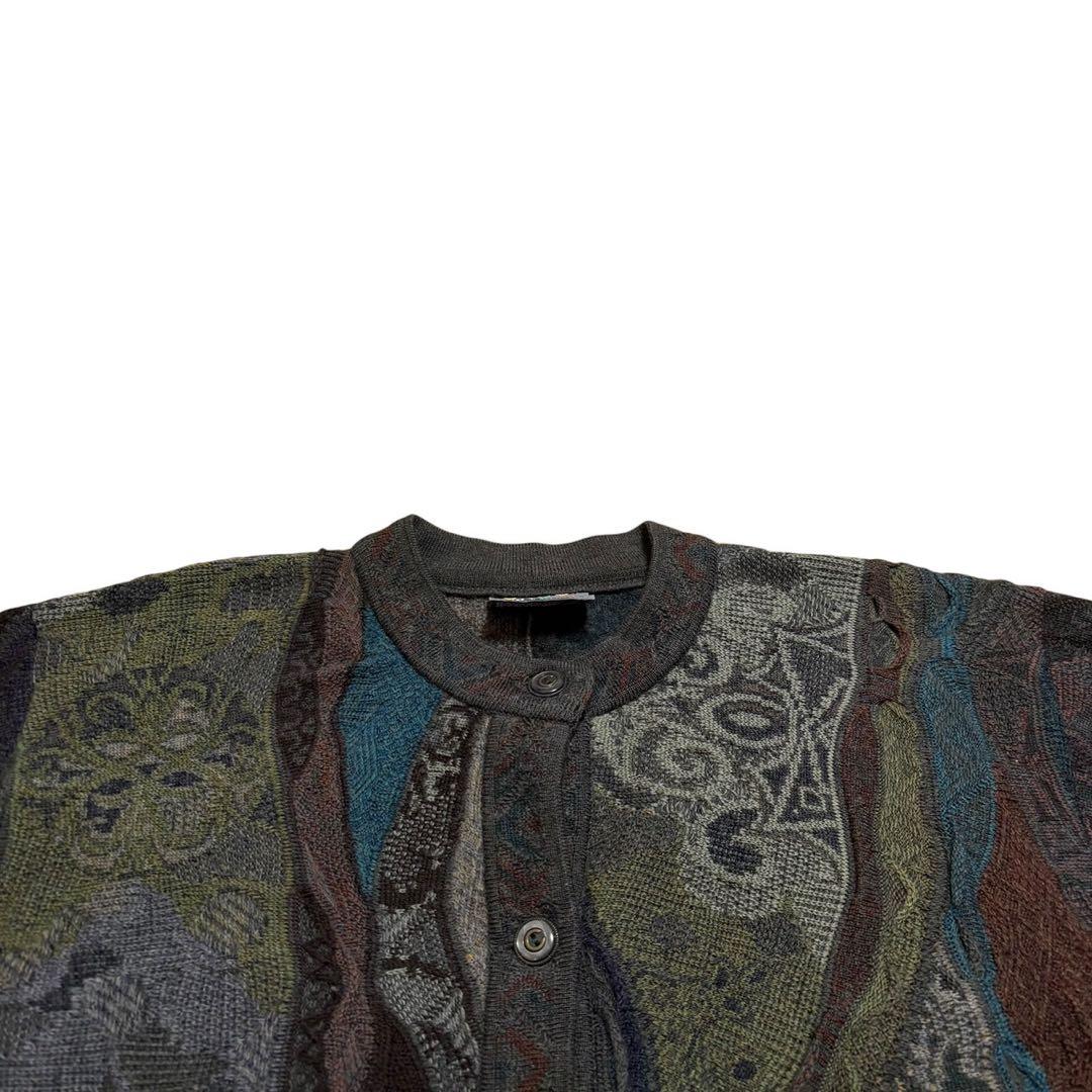 クージー COOGI 3Dニット カーディガン マルチカラー ウール100%