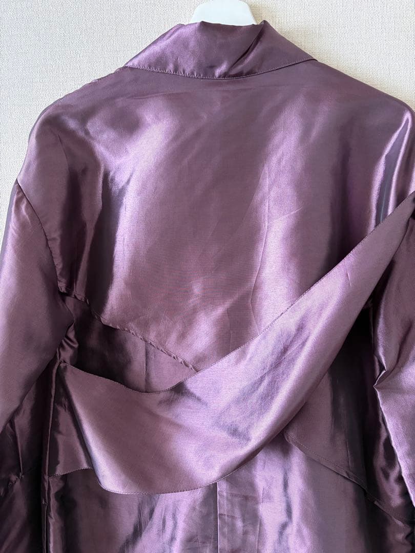【AMERI VINTAGE】IRIDESCENT DRAPE COAT