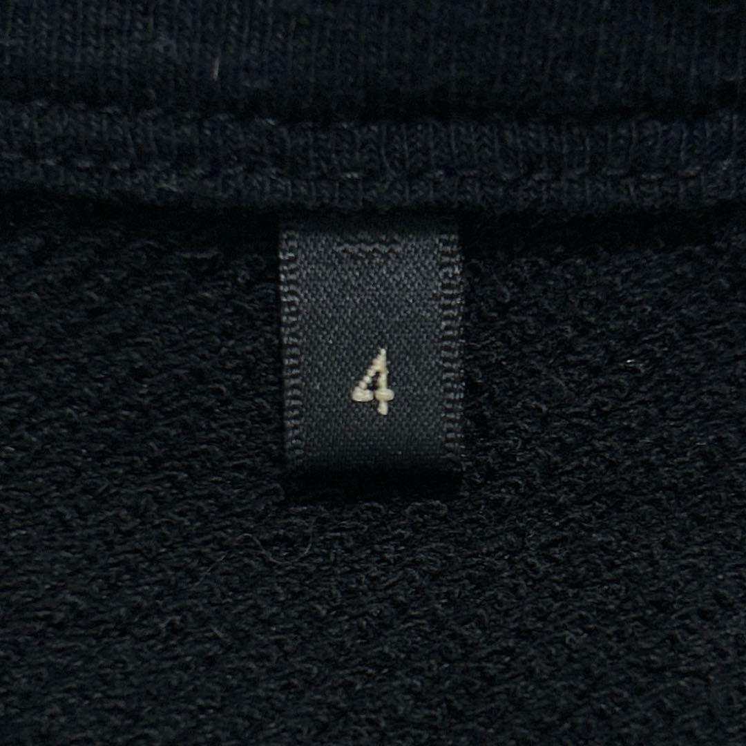 25SS COMOLI / LWコットン裏毛 半袖クルー ブラック サイズ4