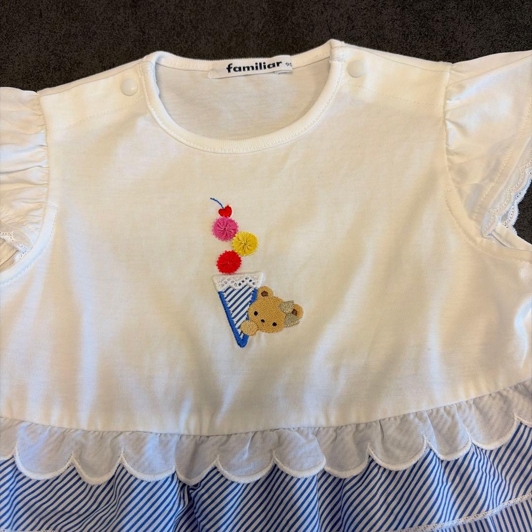 現行品　ファミリア　ワンピース　半袖　90