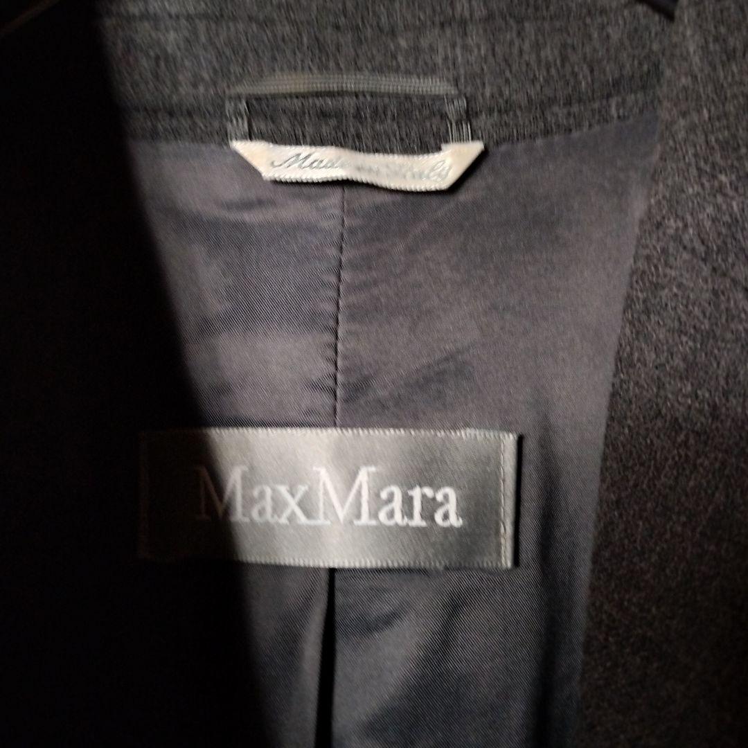 銀タグ マックスマーラ MaxMara ミドル丈テーラードジャケット ウール