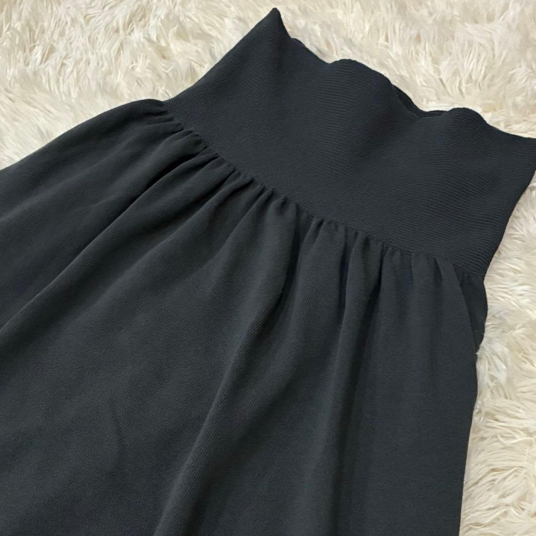 【SAIFUKU】おなかをつつむ のびるニットロングスカート　グレー　温活　腹巻