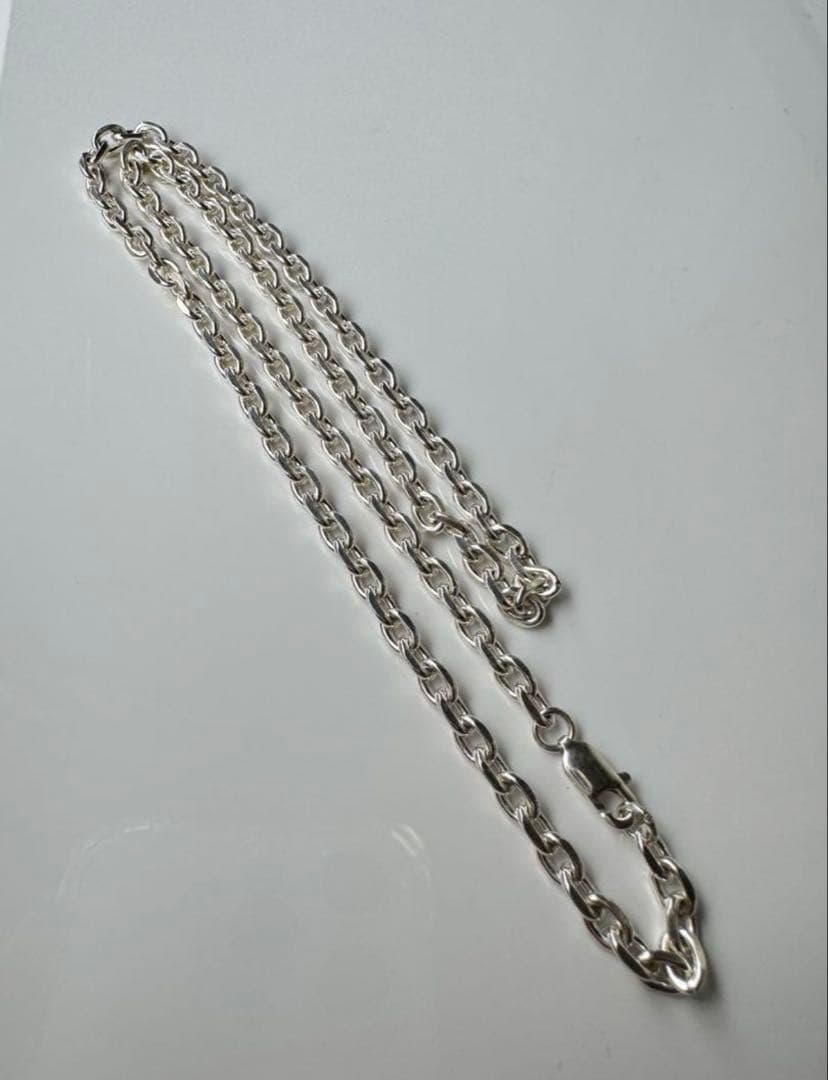 シルバー925 太角チェーン 60cm ネックレス アメカジ 純銀 メンズ