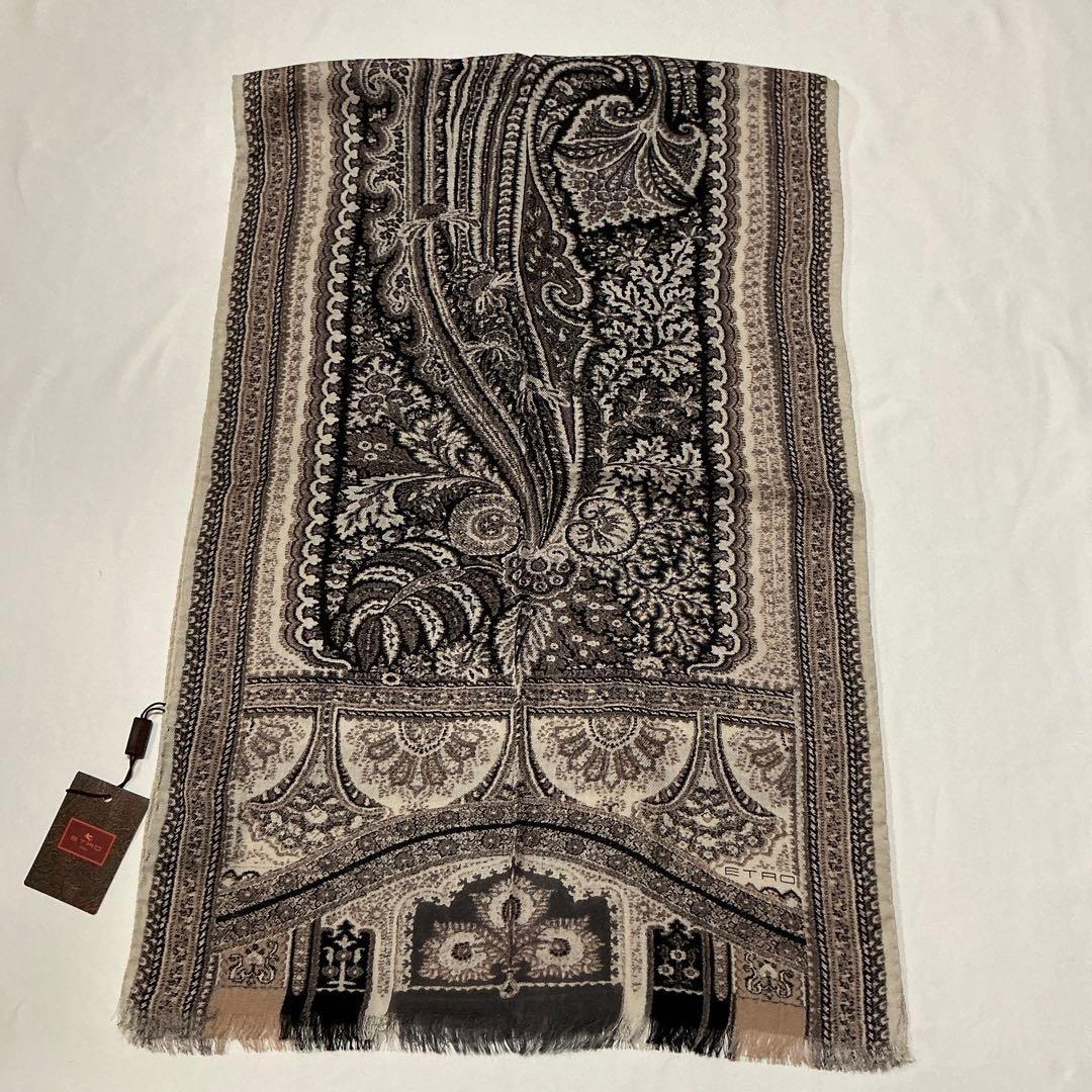 洗練されたデザイン　ETRO 正規品　ペイズリー スカーフ　ショール　☆2