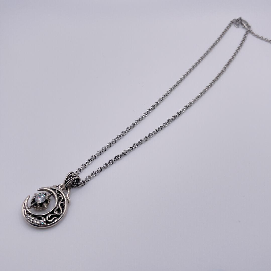 BLESS ムーン ネックレス キュービックジルコニア シルバー925 316L