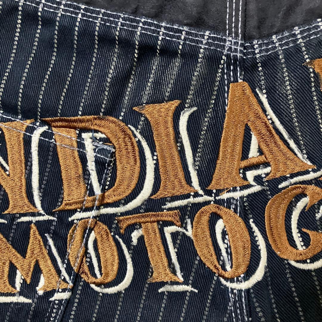 Indian motorcycle Betty Boop ストライプデニム30