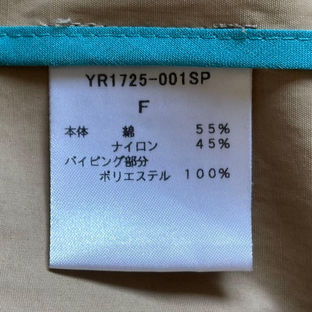 ヨリ yori スプリングコート ダブルフレア　バックフリル ノーカラー