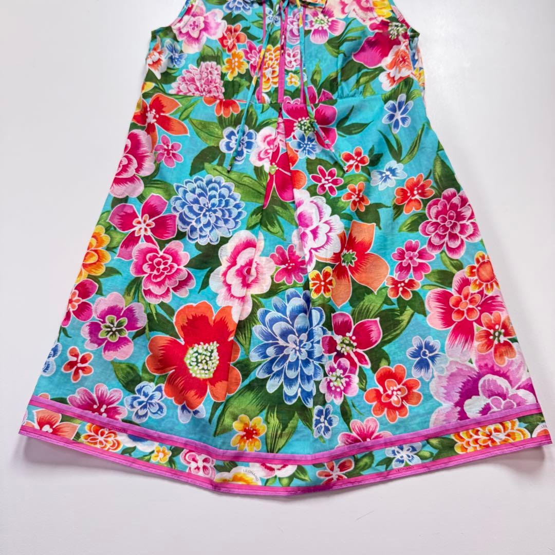 極美品✨レオナール ワンピース コットン 花柄