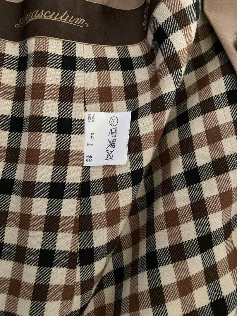 Aquascutum ベージュ ウール　トレンチコート　ロロピアーナ　ライナー