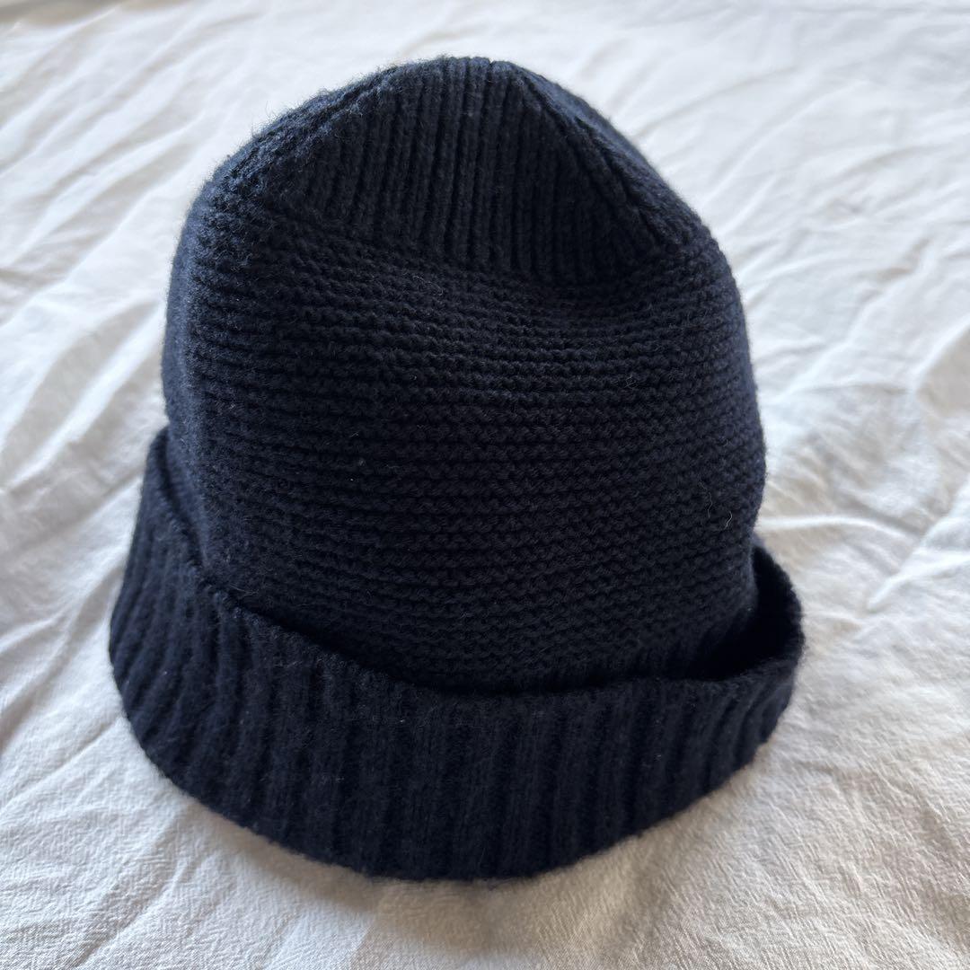 RRL 100%カシミヤ ニット帽 ネイビー 紺