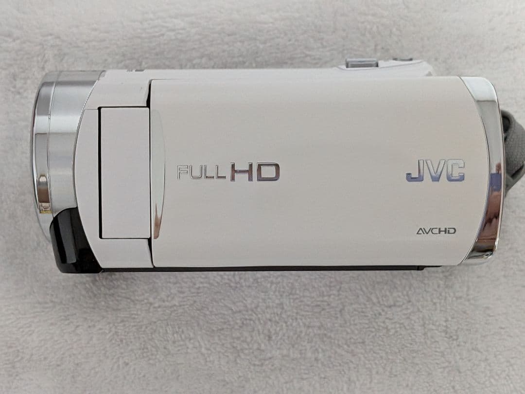 美品で人気の白、JVC FULL HD ビデオカメラ 40倍光学ズーム 本体