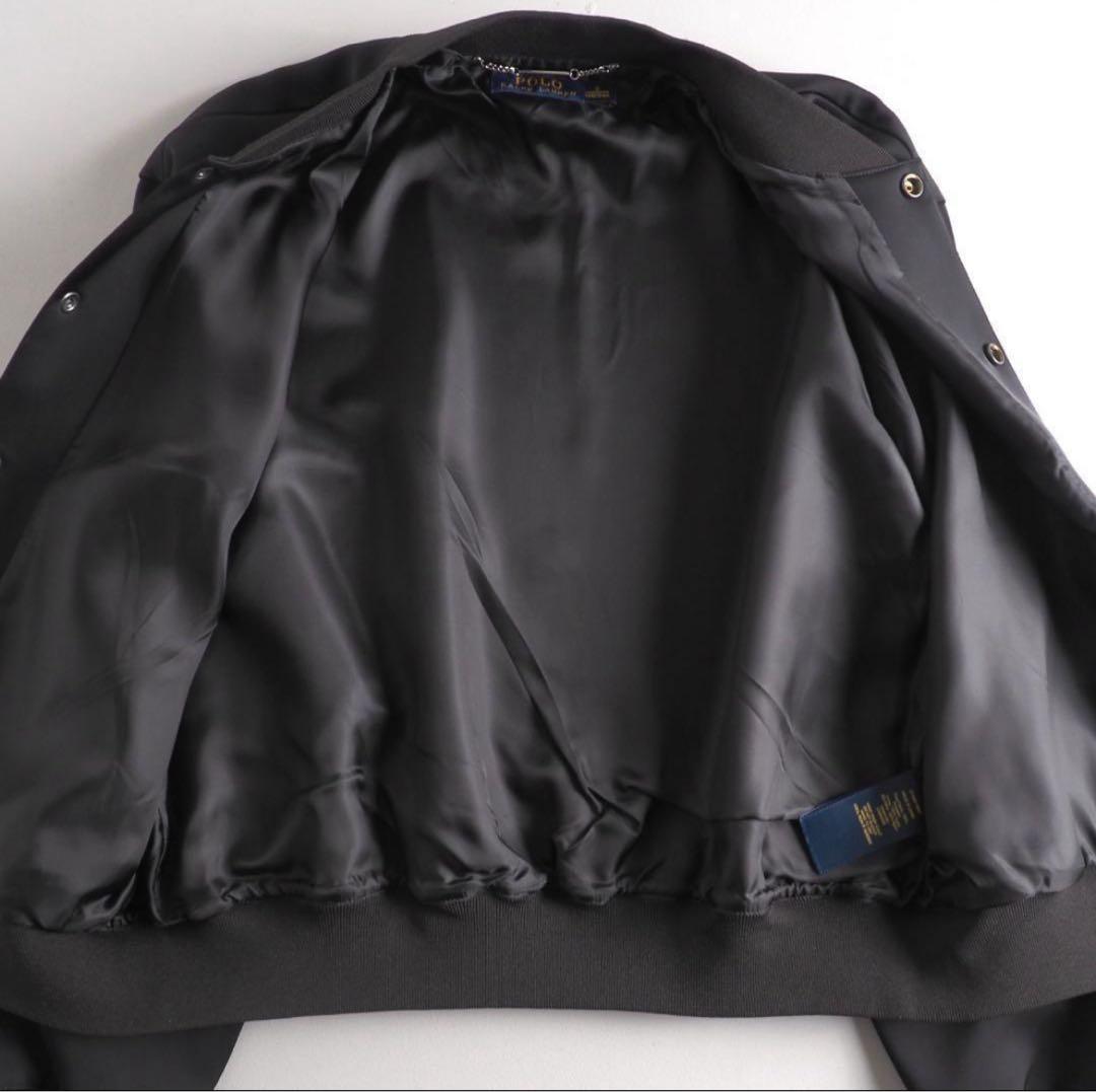 ラルフローレン　正規品　MA-１フライトジャケット　スタジャン　ブラック　美品