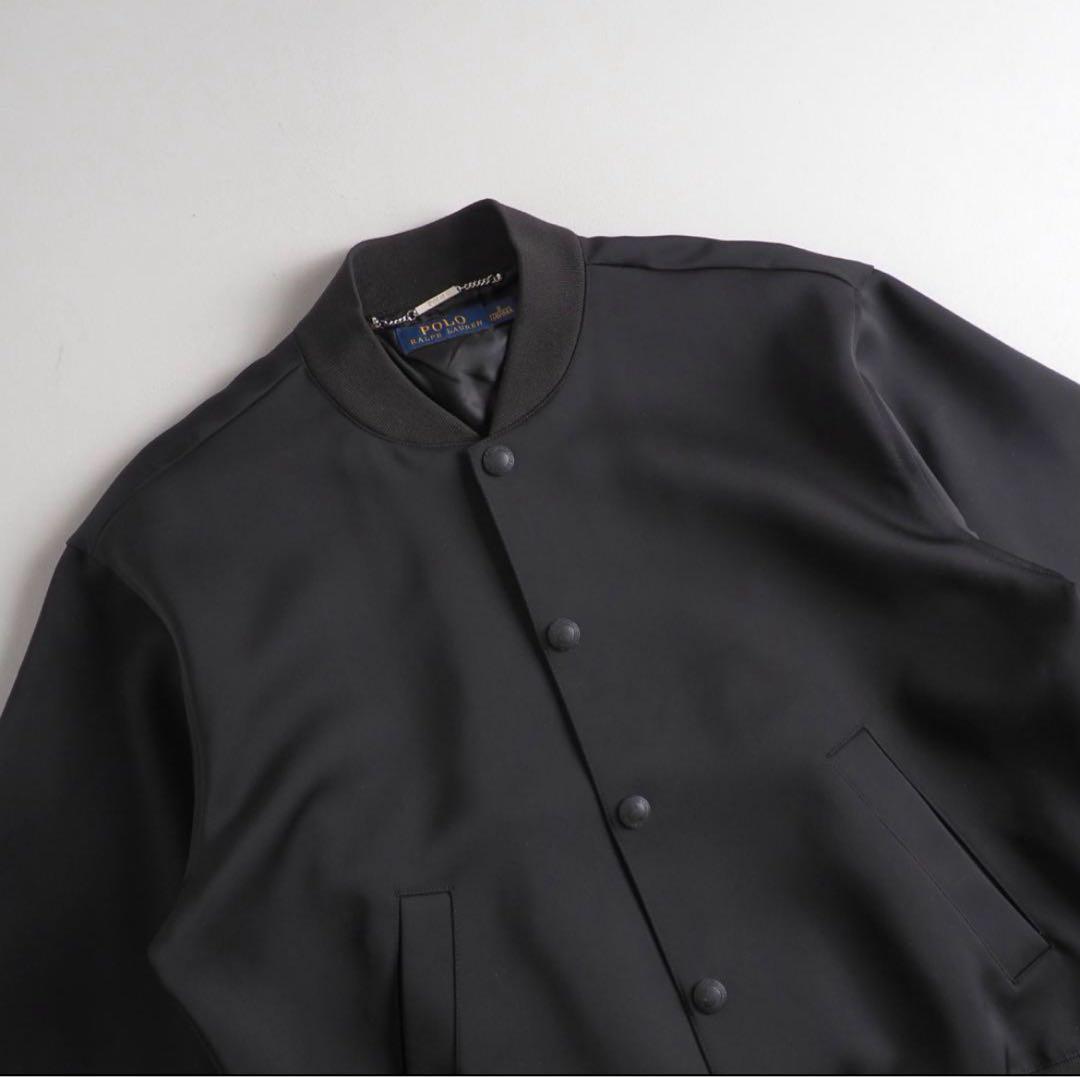 ラルフローレン　正規品　MA-１フライトジャケット　スタジャン　ブラック　美品