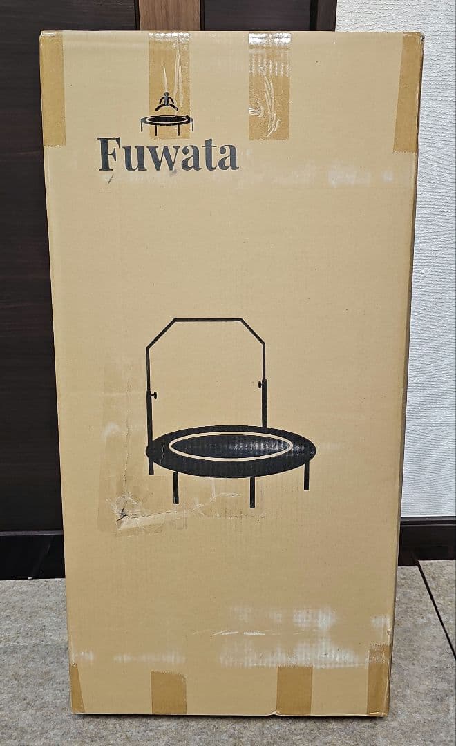 Fuwata トランポリン 手摺付き 8本脚 直径102cm 耐荷重200kg