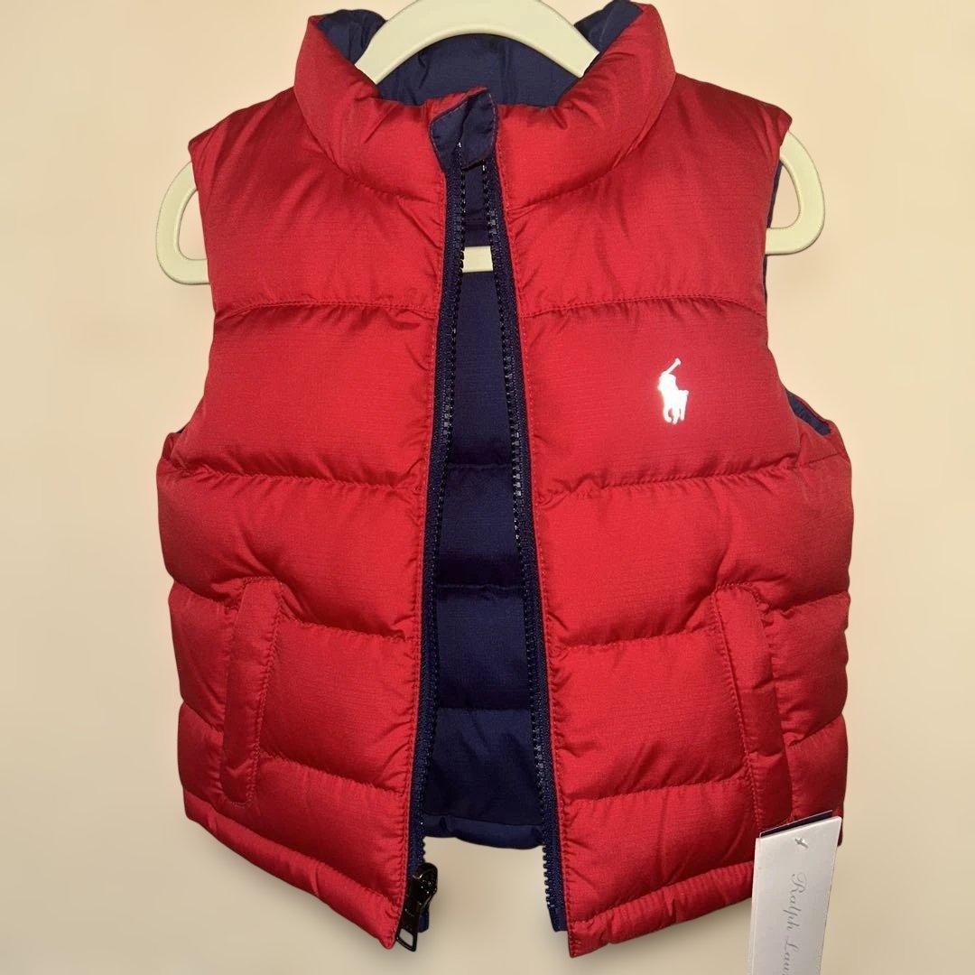 【新品】ラルフローレン　RALPHLAURENリバーシブルダウンベスト　90