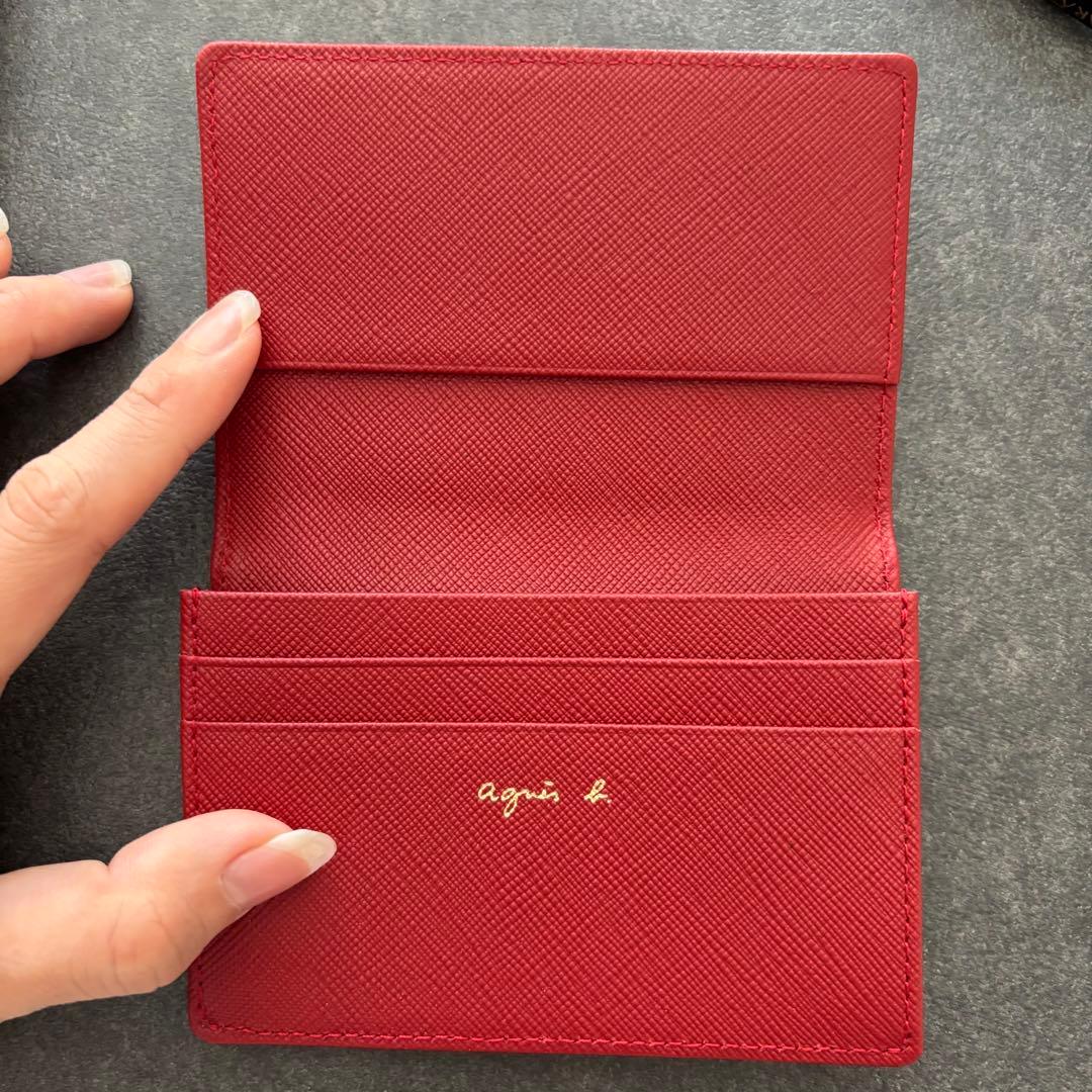 agnès b. ネイビー 名刺入れ
