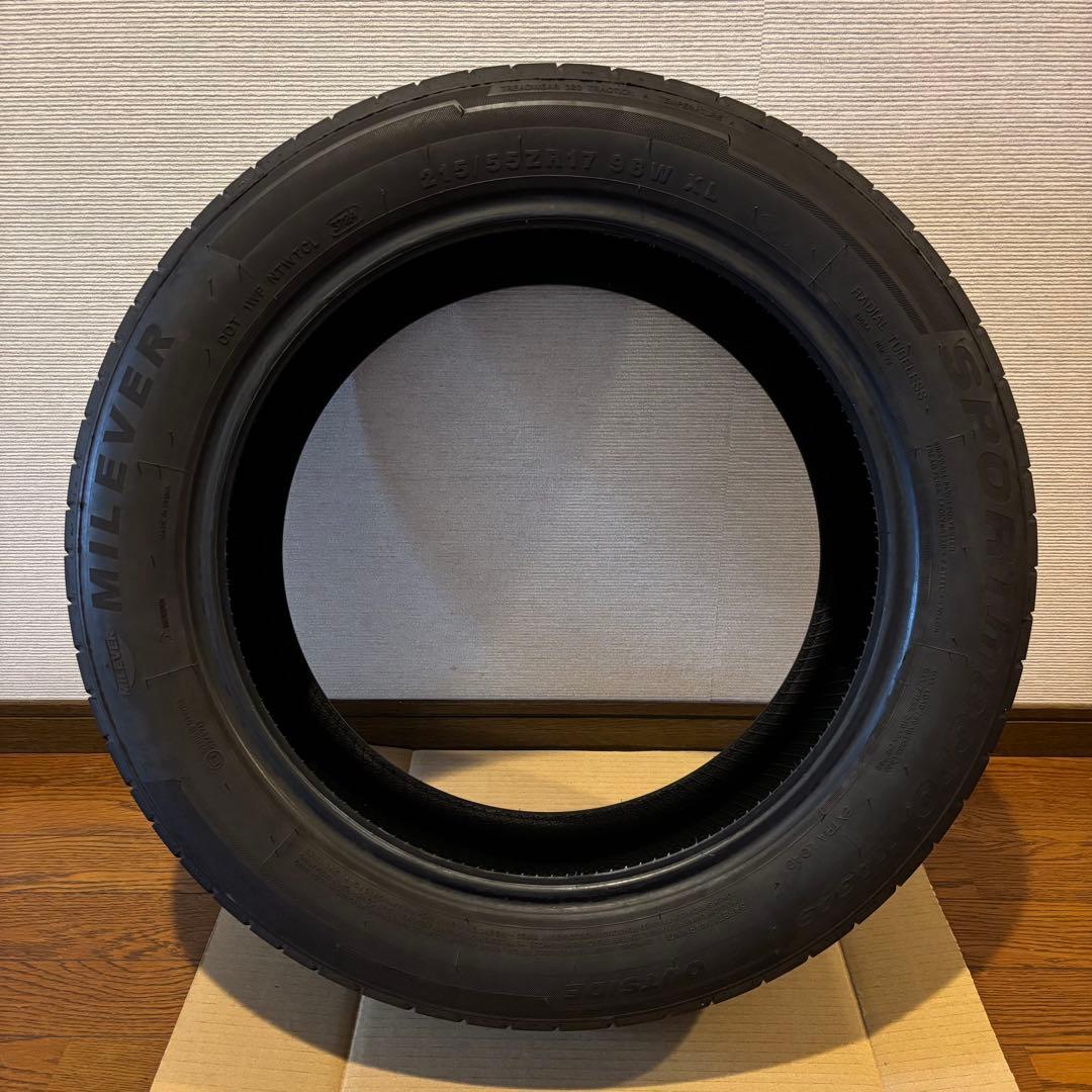 215/55r17 ミレバー スポーツマクロMA349 残り溝73% 2本セット