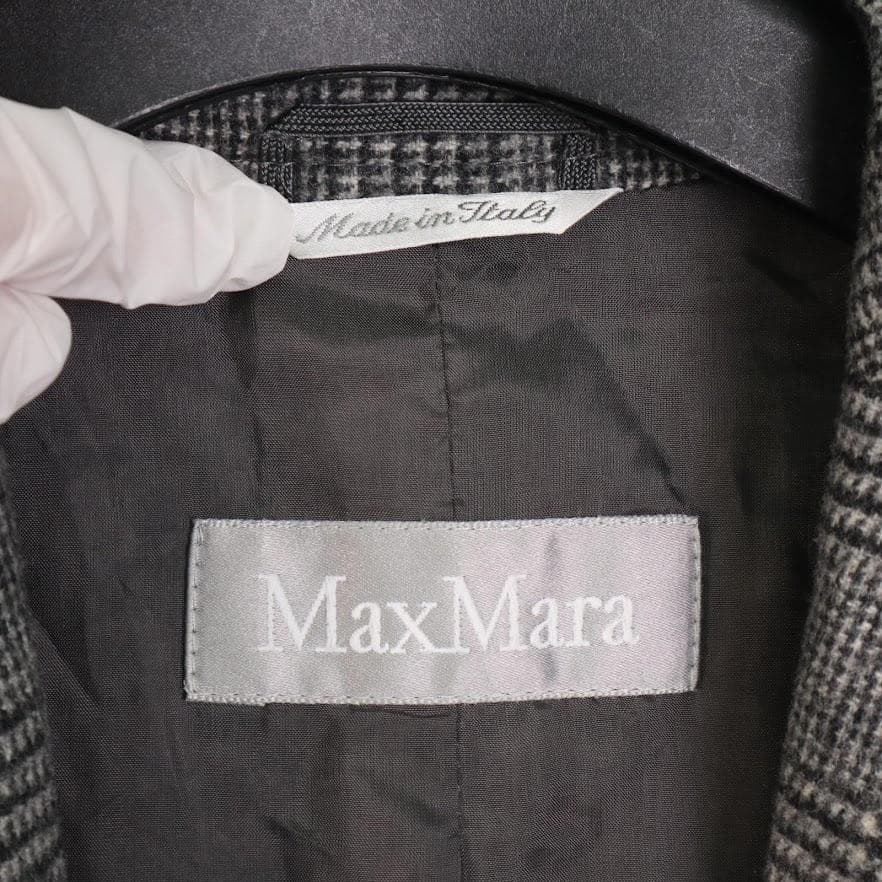 MaxMara マックスマーラ　ブレザー　グレンチェック　ウール テーラード M