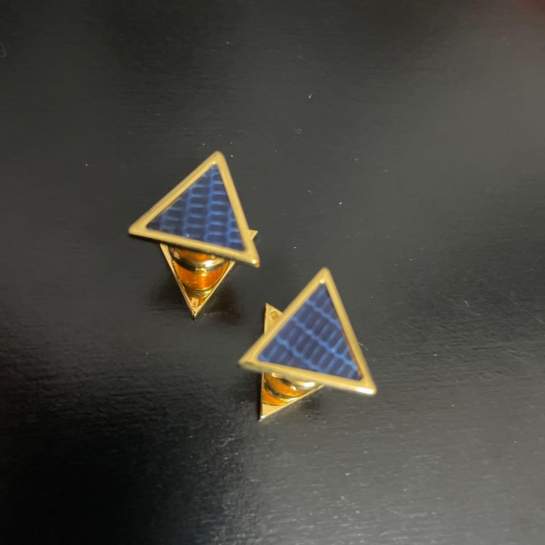 HERMES エルメス　カフス　ゴールド/ネイビーリザード　超美品