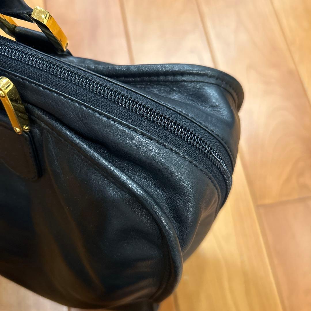 LOEWE アマソナ アナグラム ボストンバッグ 黒