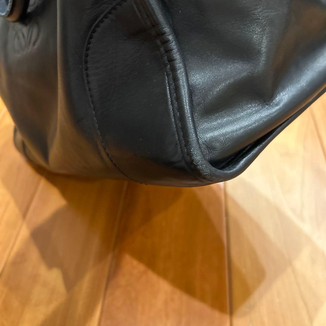 LOEWE アマソナ アナグラム ボストンバッグ 黒