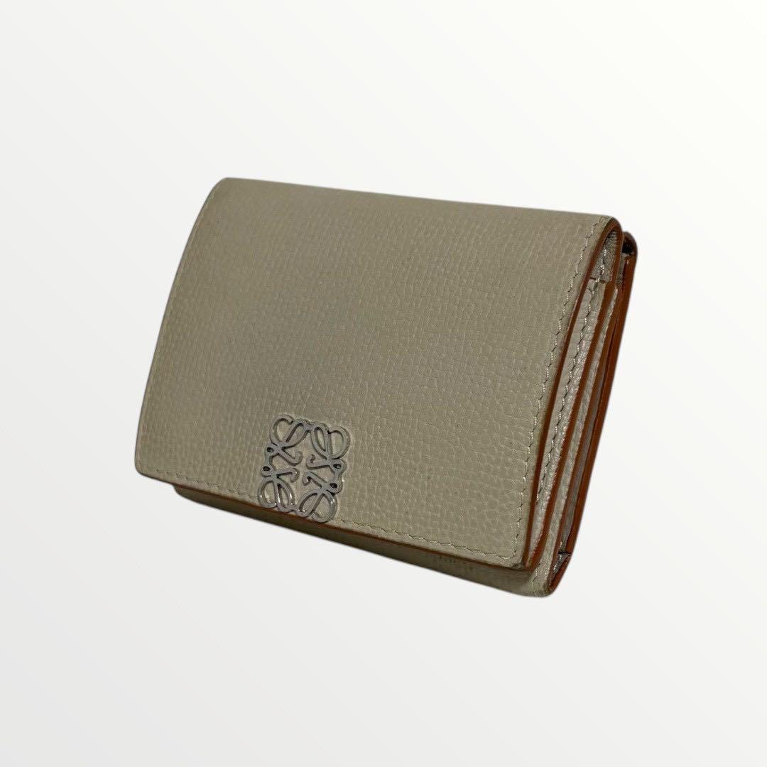 美品✨ LOEWE アナグラム バーティカル ウォレット スモール ベージュ