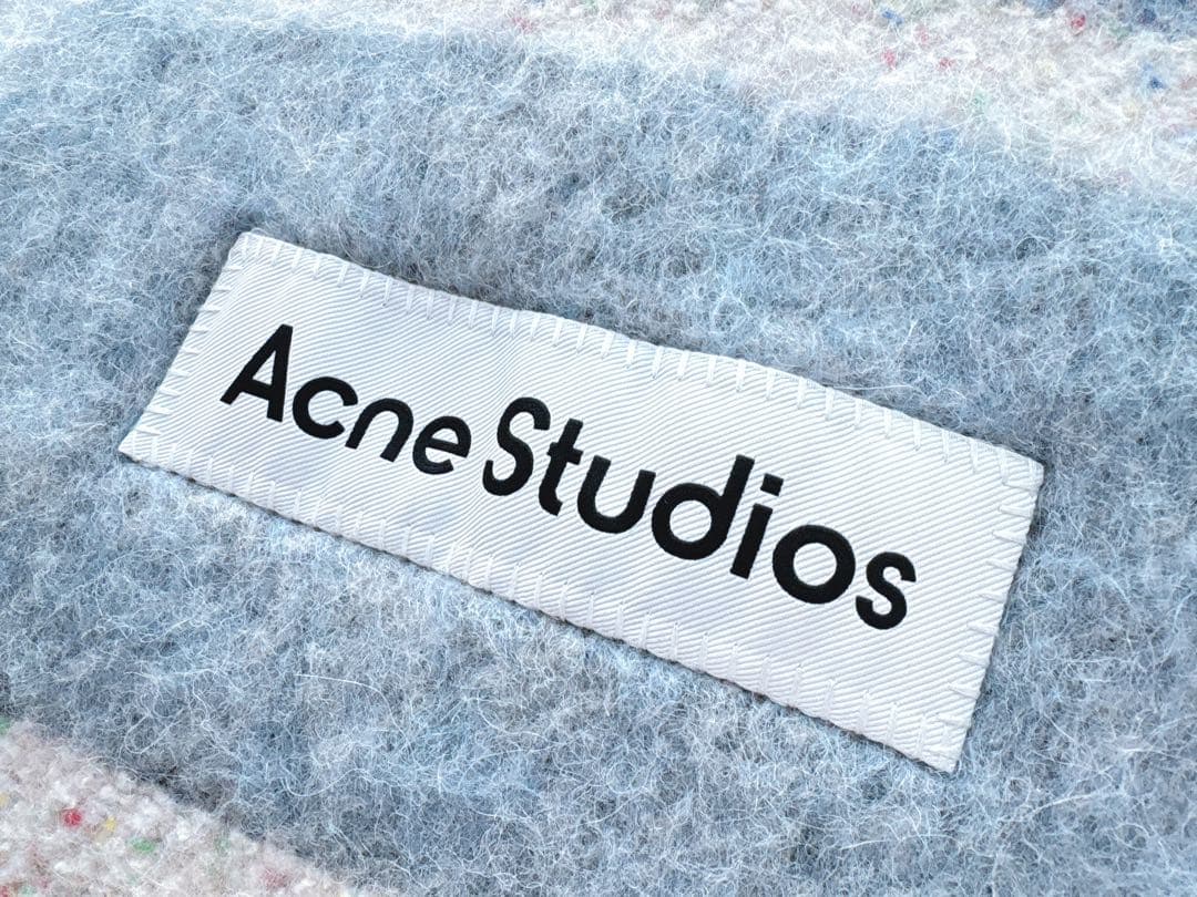 acne studios アクネストゥディオズ ロゴフリンジスカーフマフラー