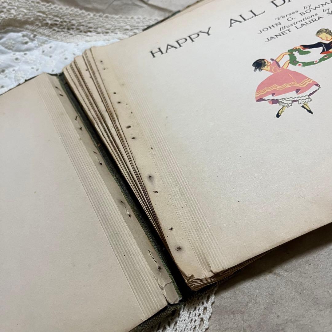 アンティーク洋書　HAPPY ALL DAY THROUGH