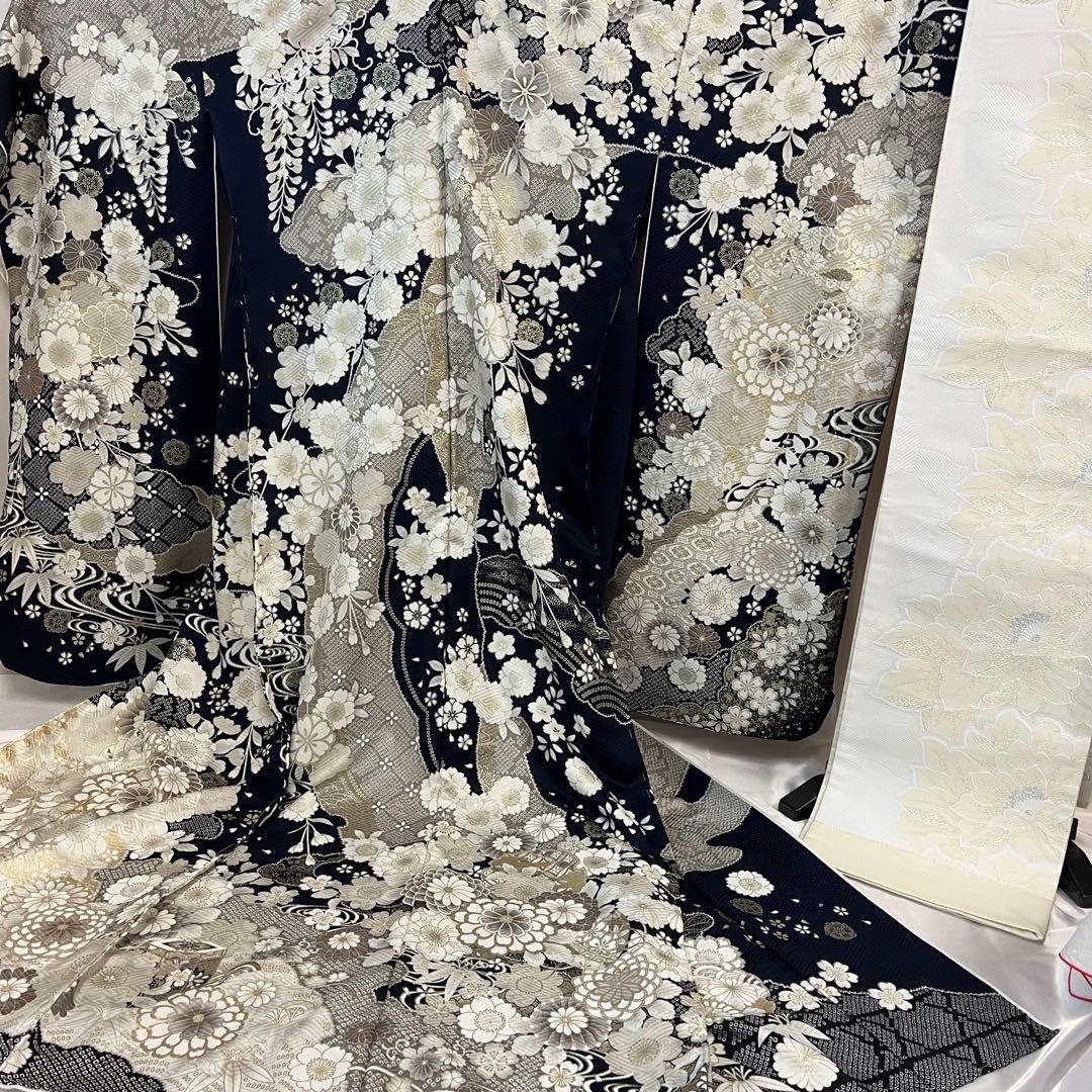 ■オーダー仕立て付き■新作新品■濃紺地正絹振袖フルセット■振袖一式■成人式
