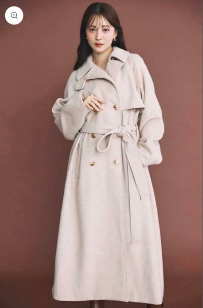poláura ポローラ MANY WAYウールロングトレンチコート
