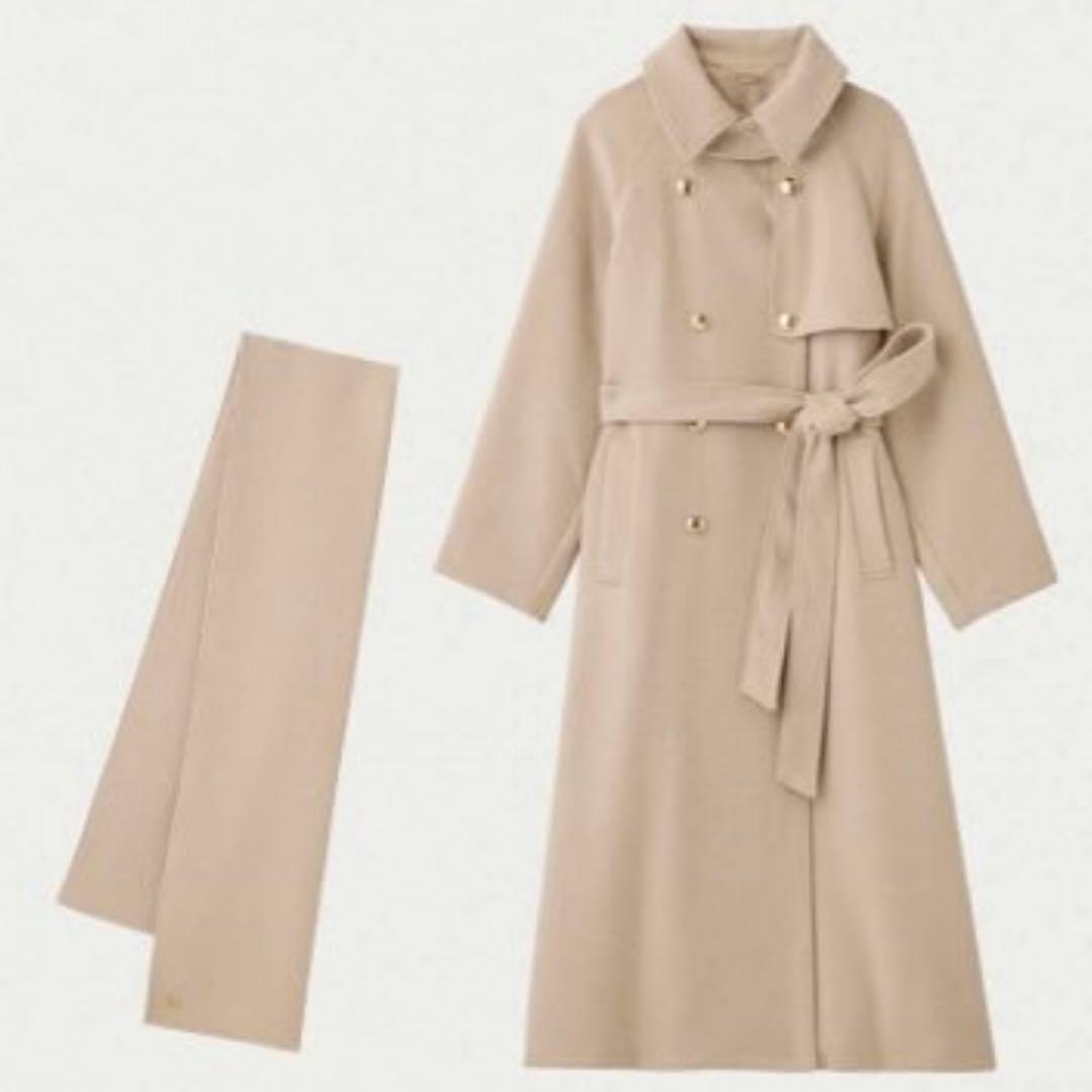 poláura ポローラ MANY WAYウールロングトレンチコート