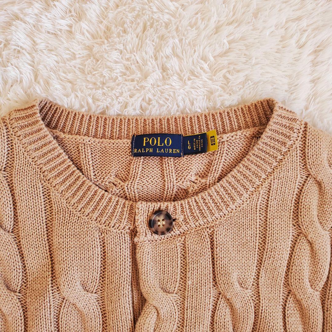 【美品】POLO RALPH LAUREN ケーブルニットカーディガン