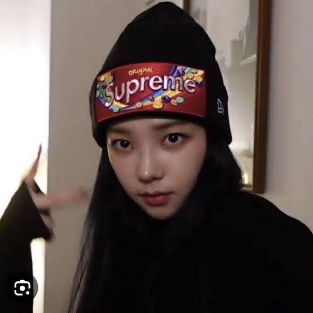 Supreme Skittles Beanie ブラック　黒　カリナ着用　希少