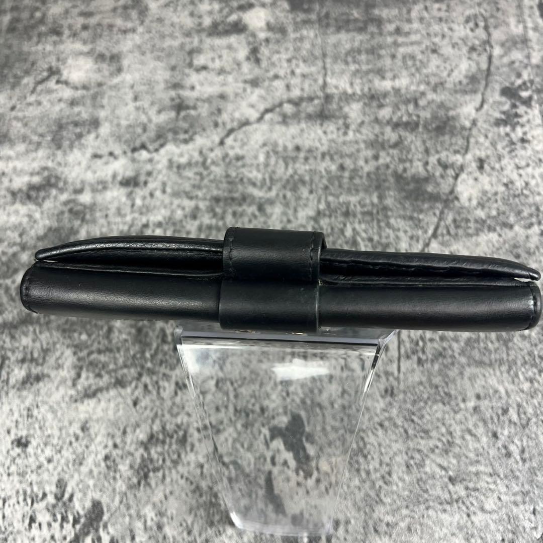 DIOR レザー トロッター 二つ折り財布 ブラック