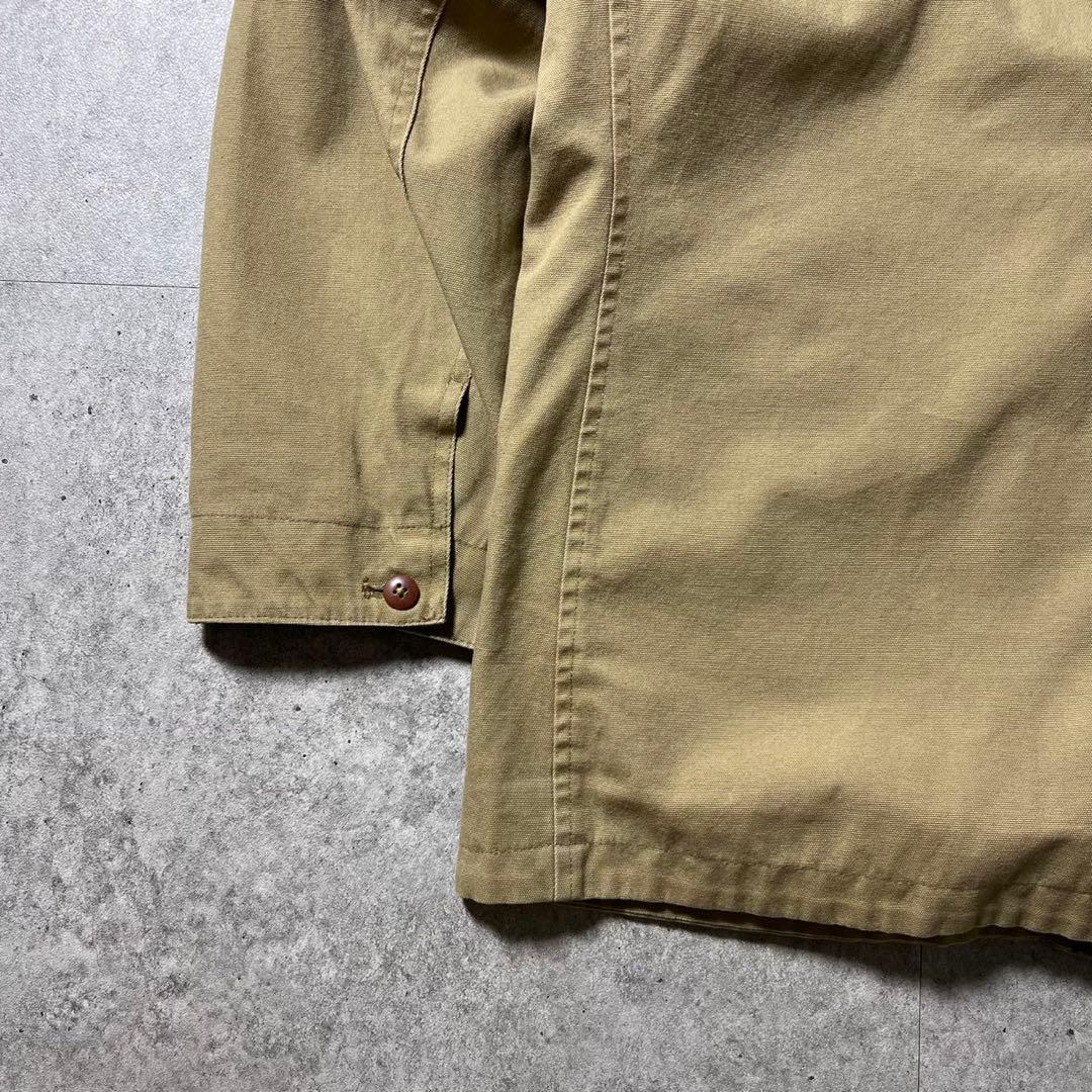 Lands’ End ハンティング カバーオール L 裏地チェック