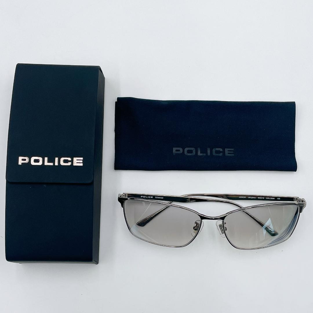 美品 POLICE SPLE44J ARROW チタン サングラス　m693