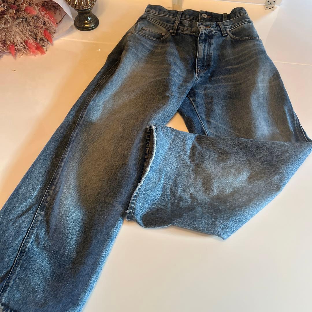 ダブスタ　レイヤードディテールデニムパンツ