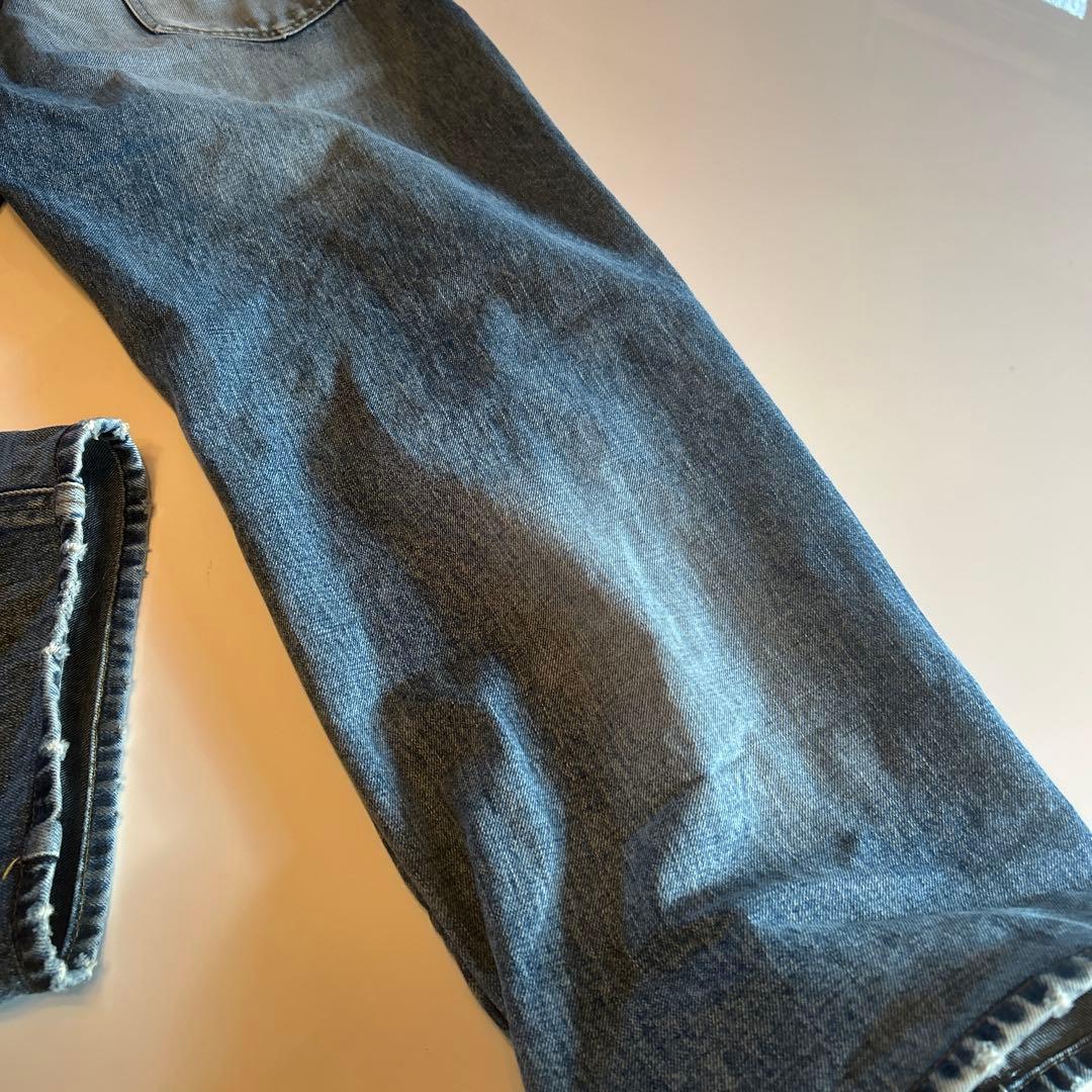ダブスタ　レイヤードディテールデニムパンツ