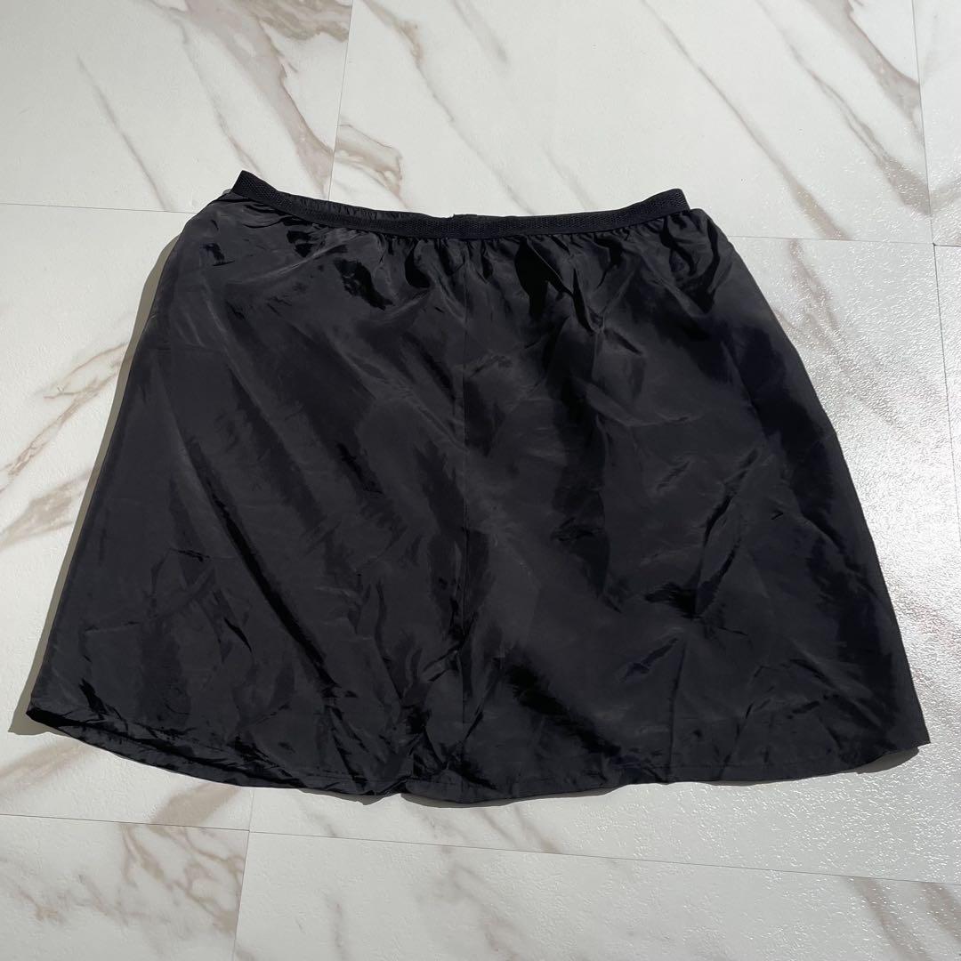 Sacai ブラック　ギャザー プリーツ切り替え アシンメトリースカート