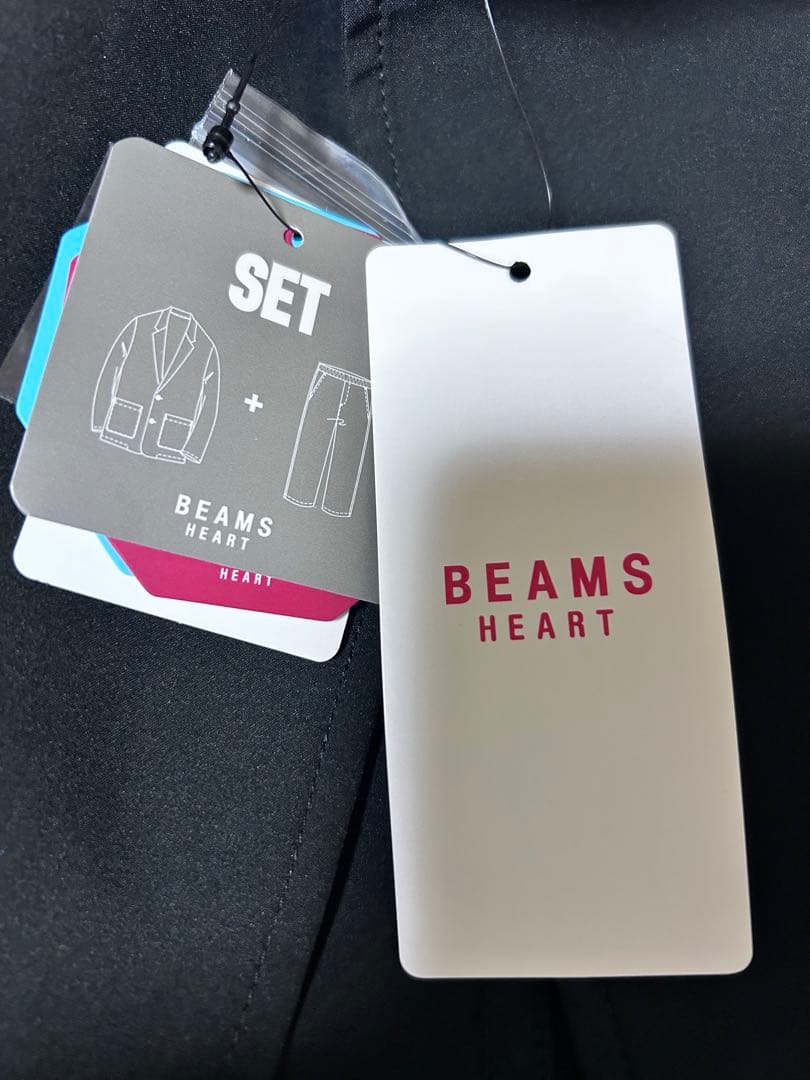 BEAMS MEN'S セットアップスーツ 新品未使用品 ブラック Ｌラスト1点