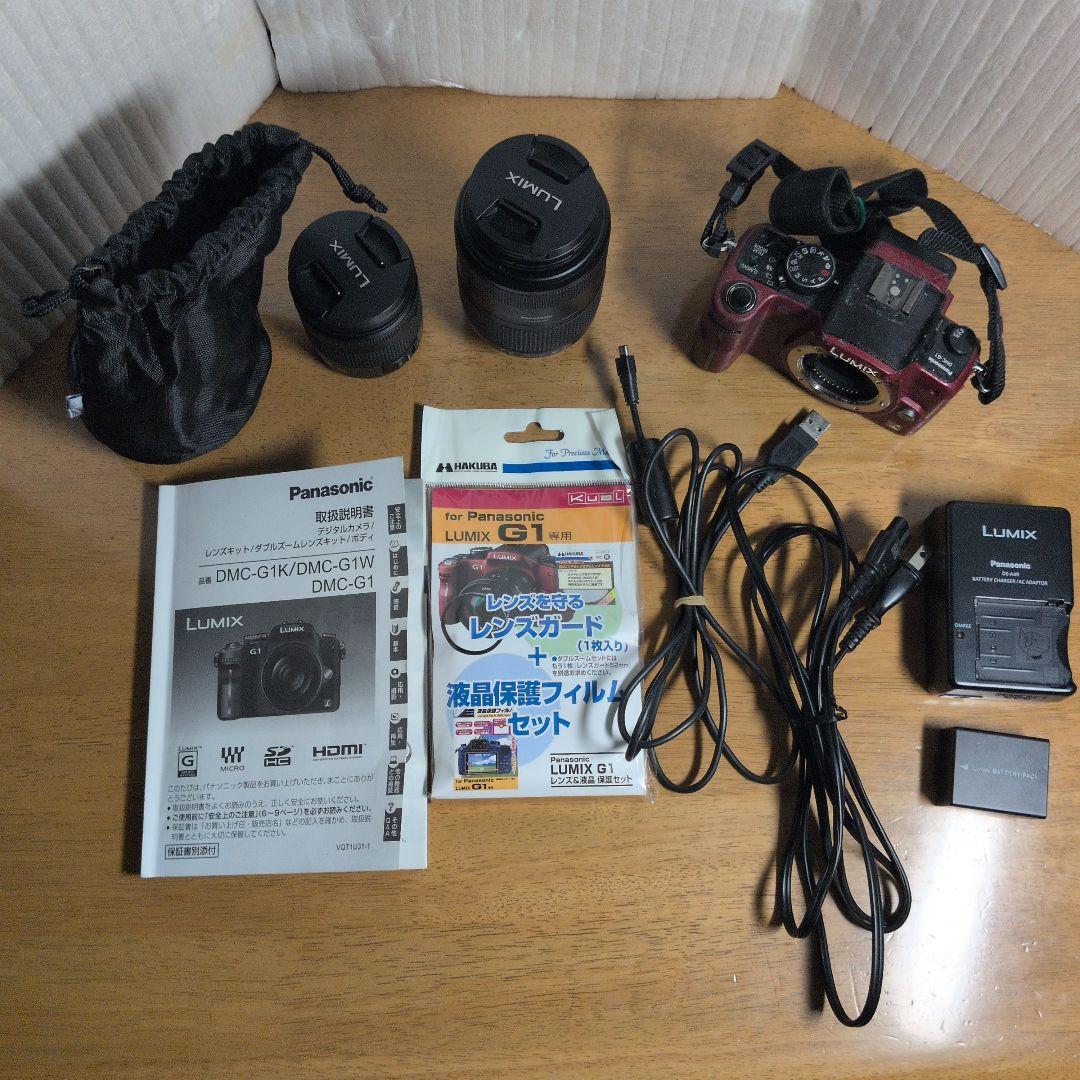 ジャンク品　LUMIX G1 ミラーレス一眼カメラ レッド